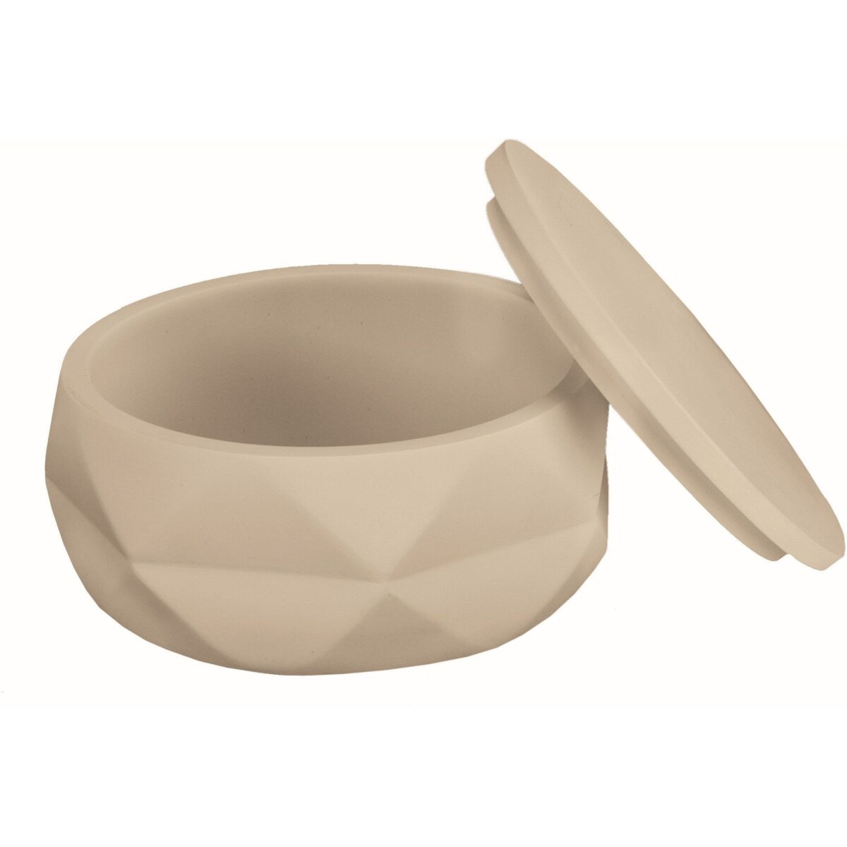 Kleine Wolke Crackle Jar Pojemnik łazienkowy beżowy