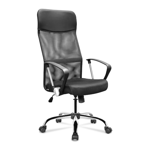 ERGONOMICZNY FOTEL OBROTOWY W KOLORZE CZARNYM