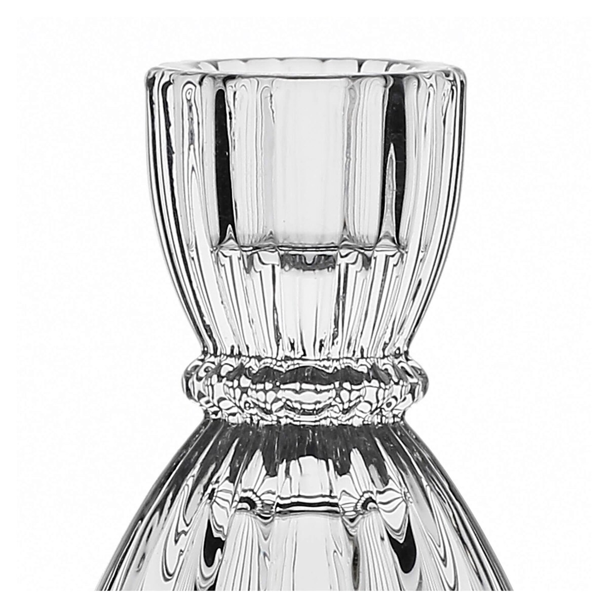 Szklany świecznik Lumella - Przezroczysty, 9 cm