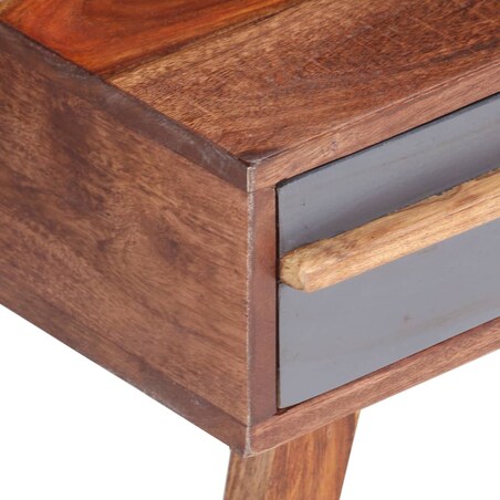 vidaXL Stolik kawowy, szary, 110x50x40 cm, lite drewno