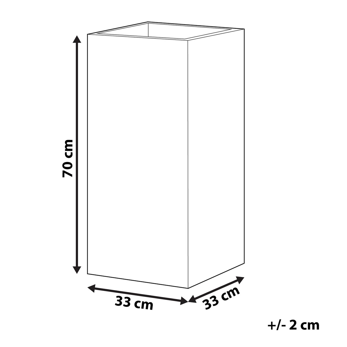 Donica DION 33 cm Ciemnoszary