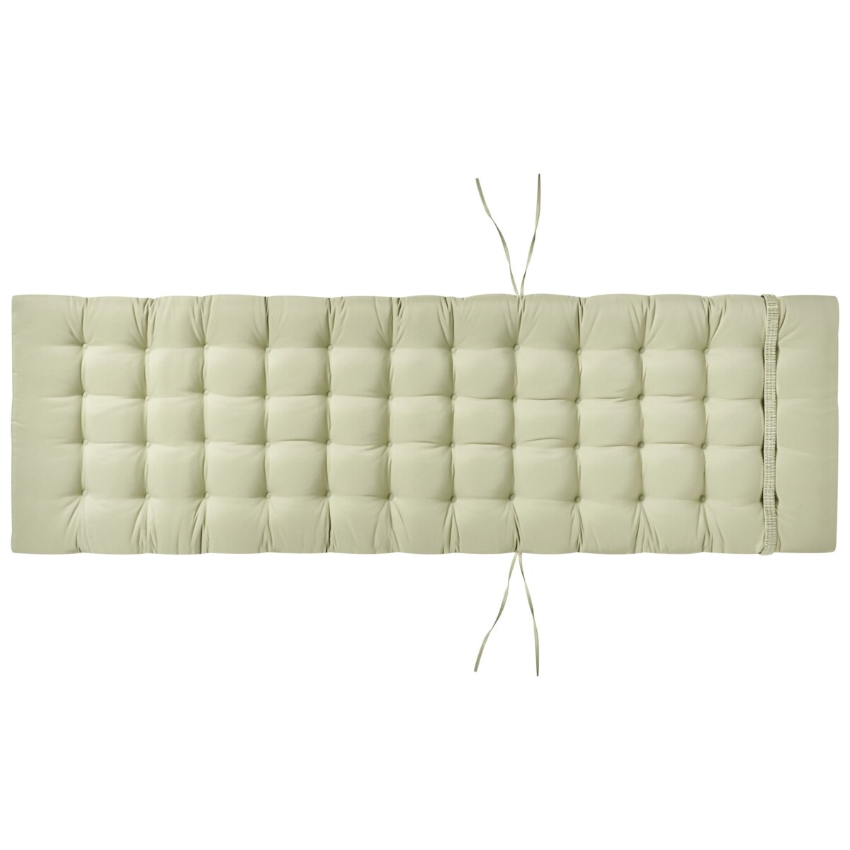 Leżak ogrodowy z poduszką CESANA PREMIUM Drewno akacjowe Jasnozielony