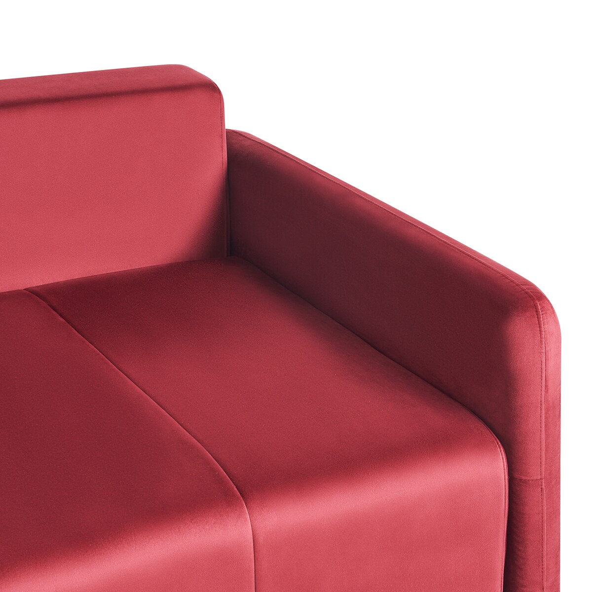 Sofa rozkładana dla 3 osób EGGE Welur Burgundowy