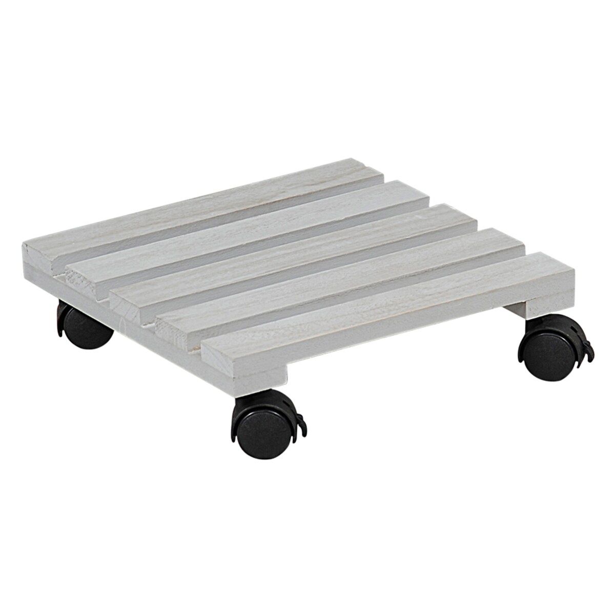 Drewniana podstawka na kółkach pod doniczkę