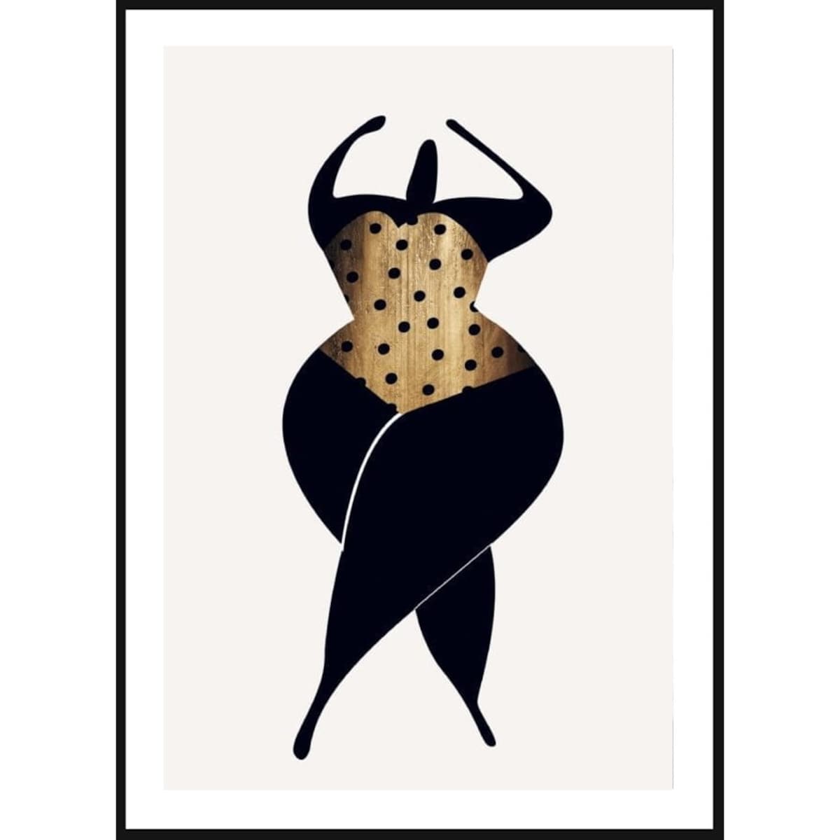 Poster Story, Plakat, Obraz - Kobieta w Złotym Kostiumie, wymiary 30 x 42 cm