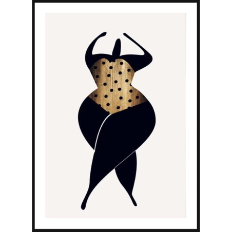 Poster Story, Plakat, Obraz - Kobieta w Złotym Kostiumie, wymiary 30 x 42 cm