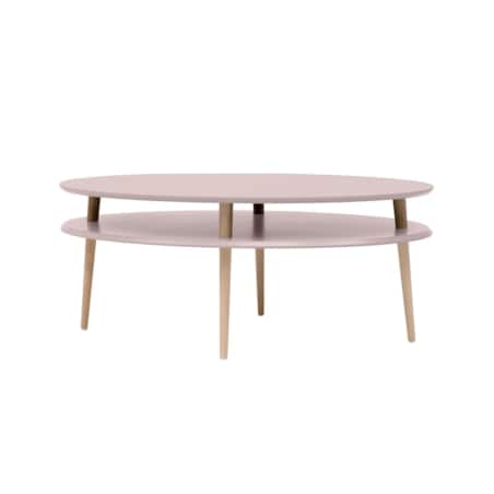 Ława owalna OVO HIGH 110x70 różowa