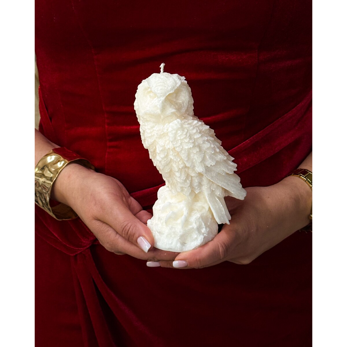 VERKOI Świeca Ozdobna Owl Statue