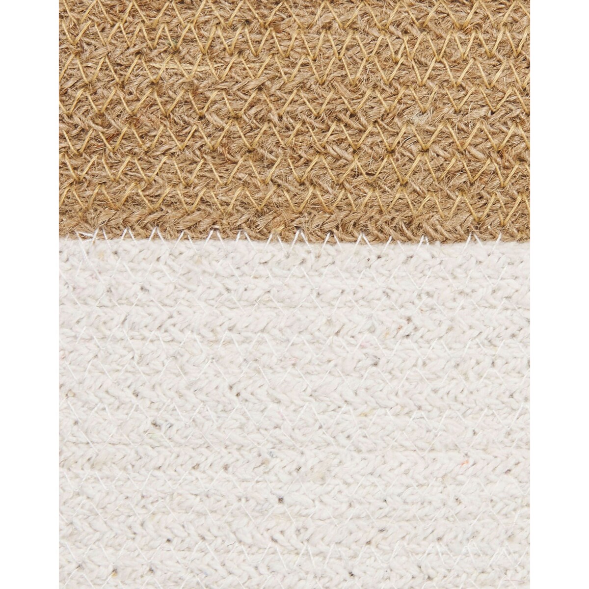 Zestaw 2 koszy bawełnianych biały z beżowym KARDH