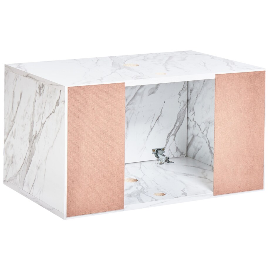 Wisząca szafka pod umywalkę PETROLINA 60 cm Biały marmur