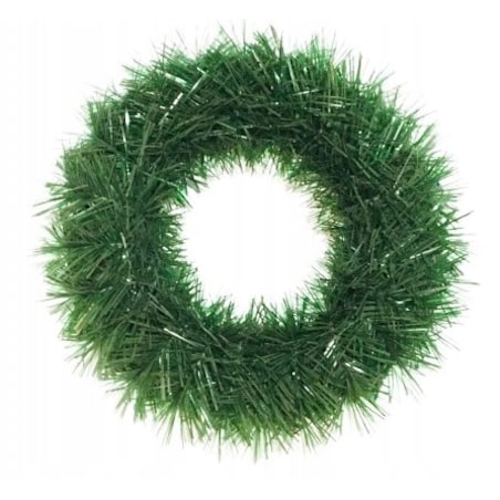 WIANEK sztuczny BŁYSZCZY SIĘ świąteczny na drzwi okno stroik 30cm zielony