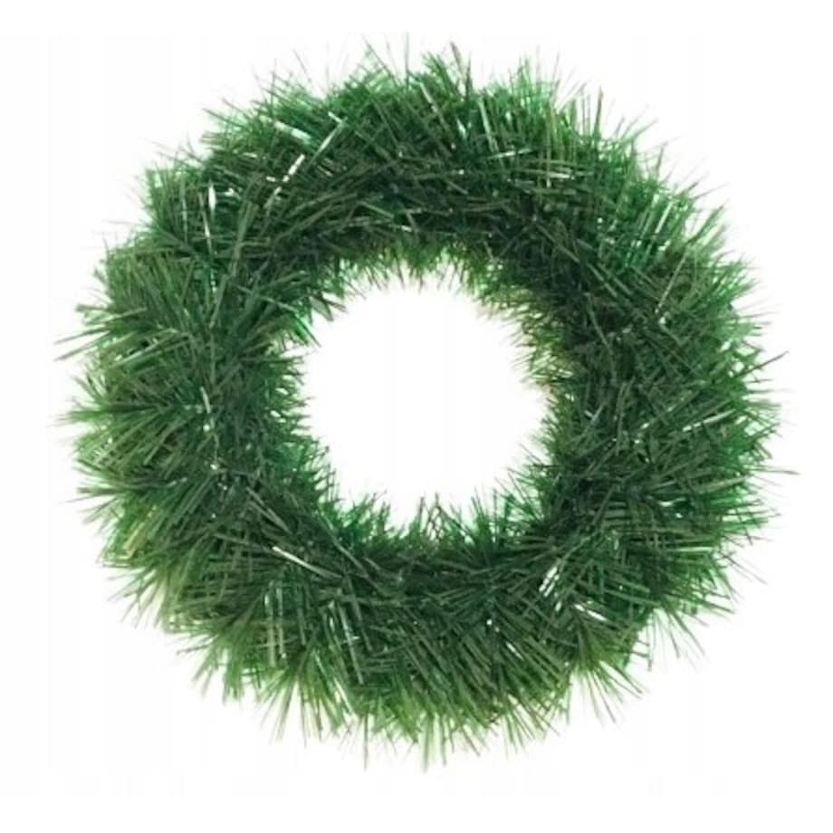 WIANEK sztuczny BŁYSZCZY SIĘ świąteczny na drzwi okno stroik 30cm zielony