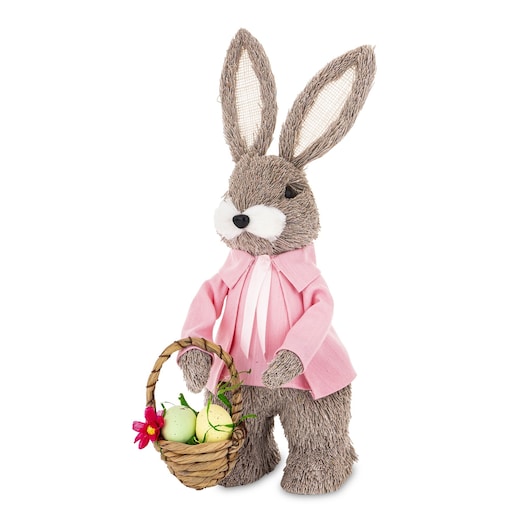 Figurka - króliczka z wielkanocnym koszyczkiem 34x16x16 cm SEMIRA
