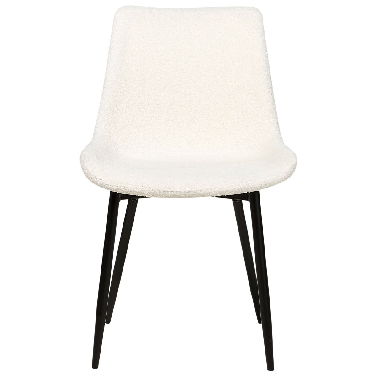 Zestaw 2 krzeseł do jadalni AVILLA Boucle Biały