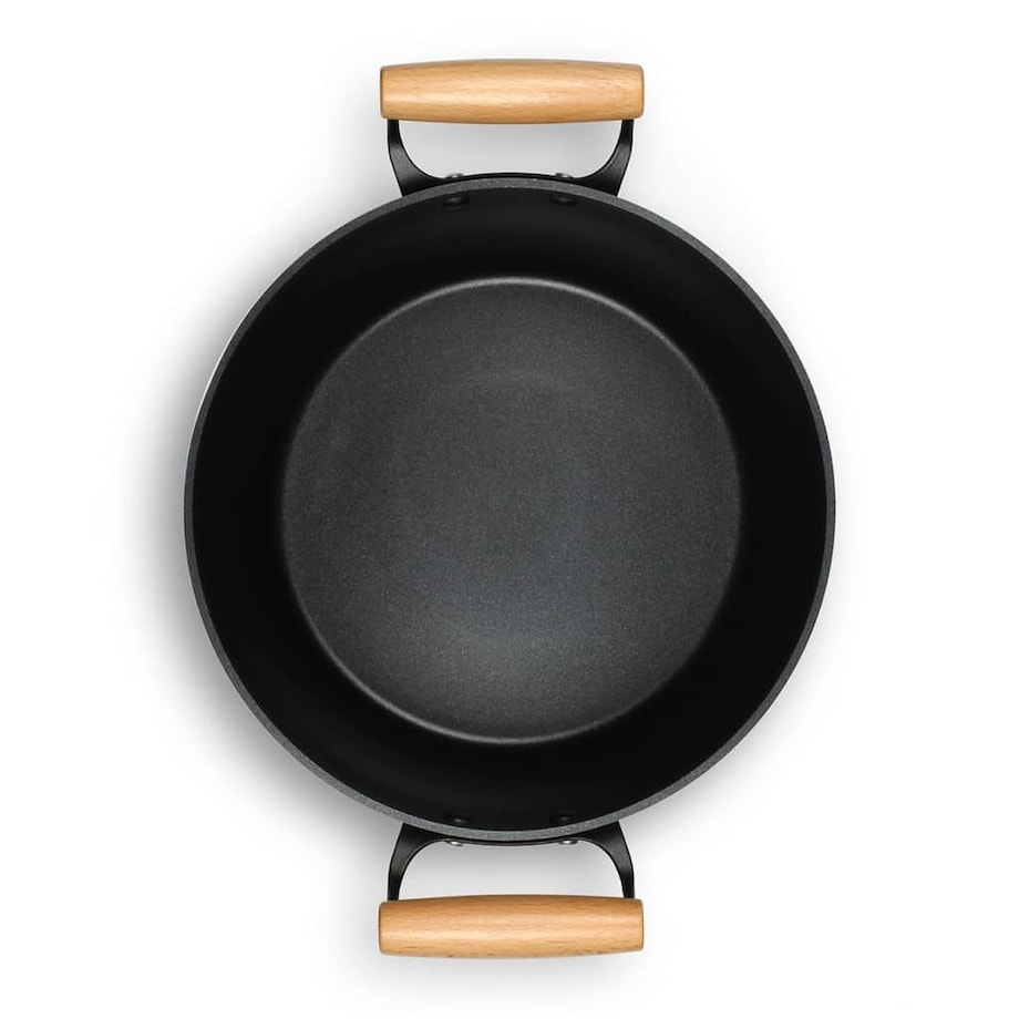 Livoo Garnek z drewnianymi uchwytami, 24 cm, 5 L, biały