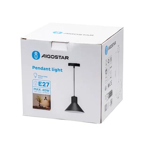 Sufitowa lampa wisząca ANNA 120 cm czarna