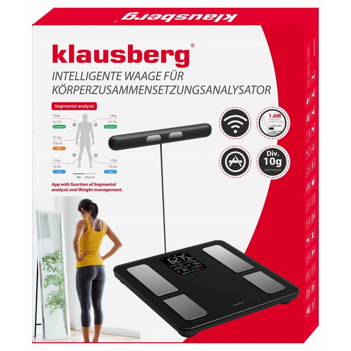 Klausberg analityczna waga łazienkowa smart KB7856