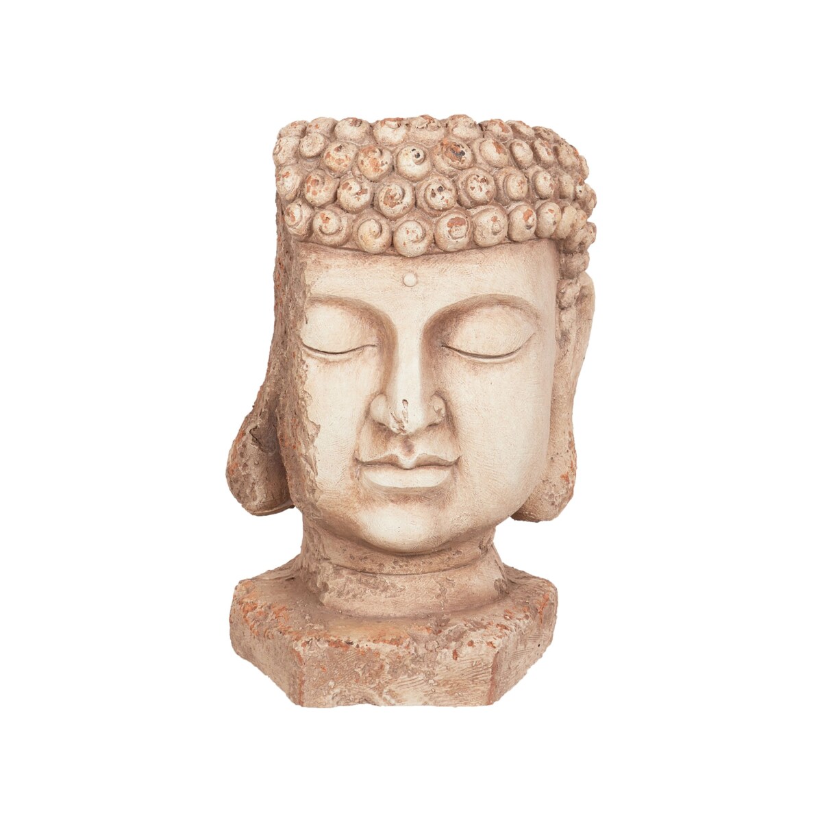 Doniczka w kształcie głowy Buddy piaskowa BUTOMUS