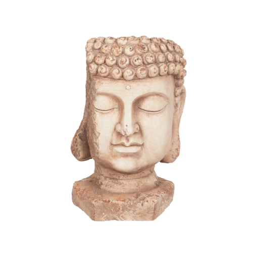 Doniczka w kształcie głowy Buddy piaskowa BUTOMUS