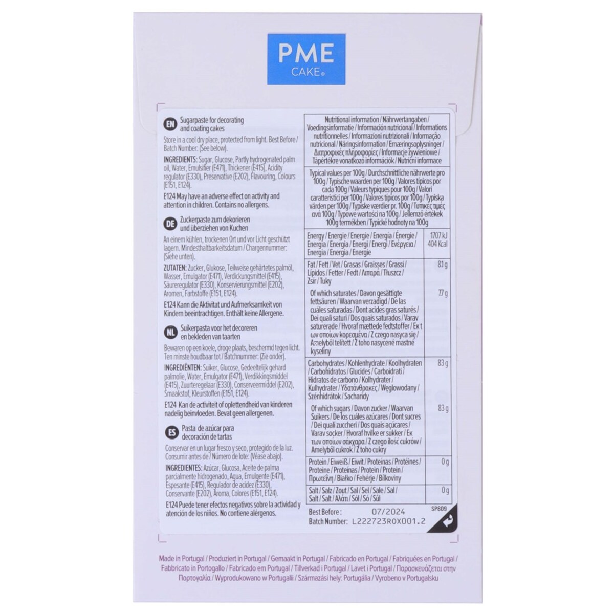 PME Masa cukrowa - Fioletowy, 250 g