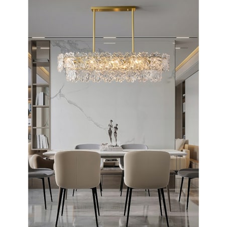 Lampa Sufitowa Wisząca Kryształowa 4Xe14 Złota