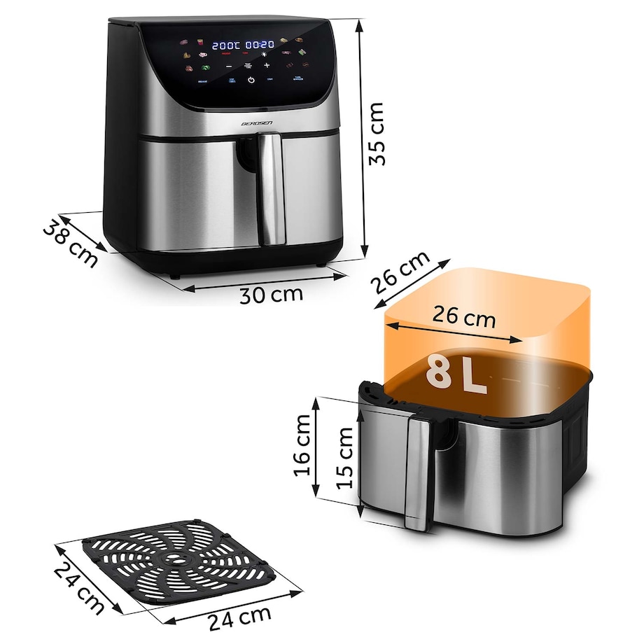 Frytkownica beztłuszczowa air fryer frytownica 8l Berdsen BD-659 1700W