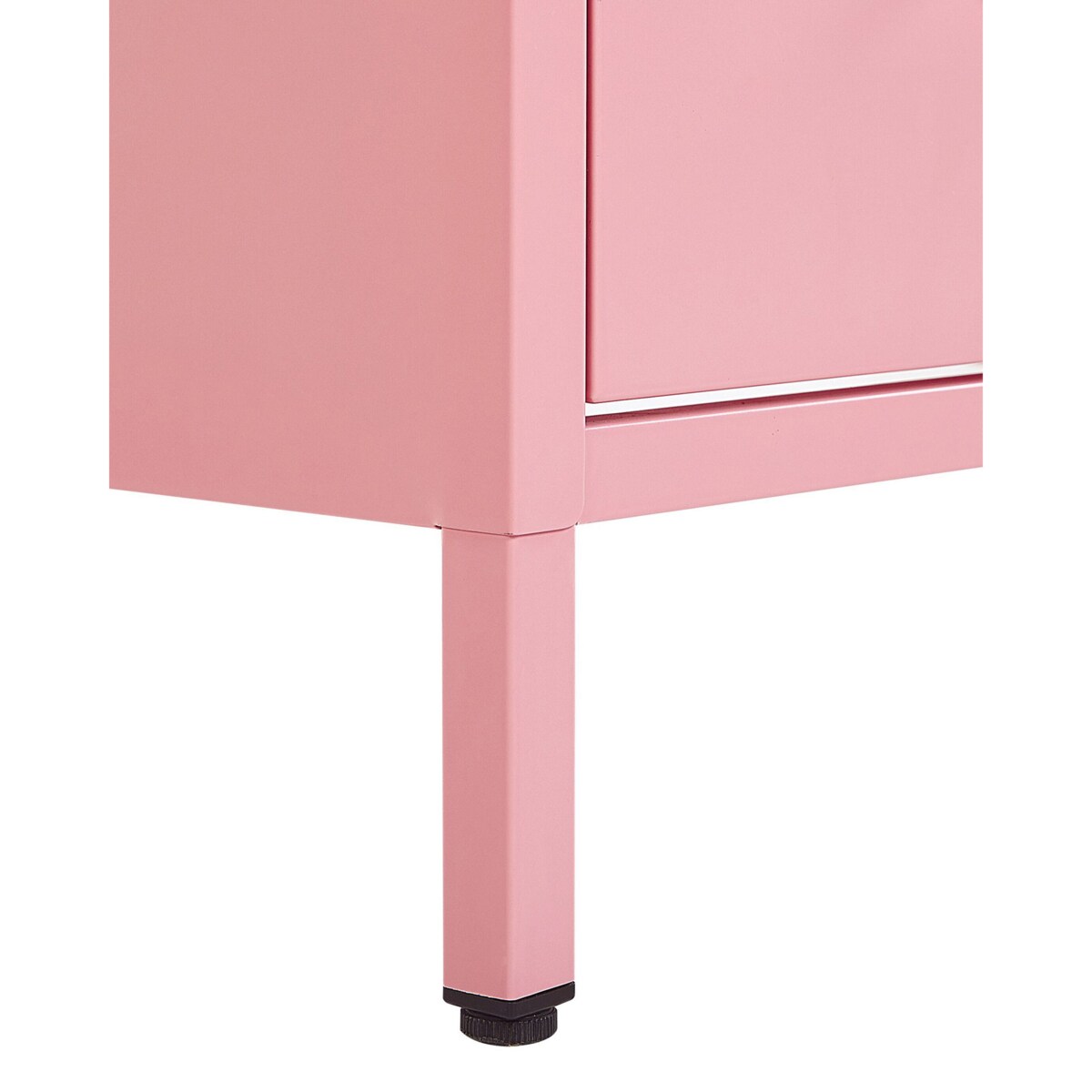 Szafka nocna metalowa różowa MALAVI