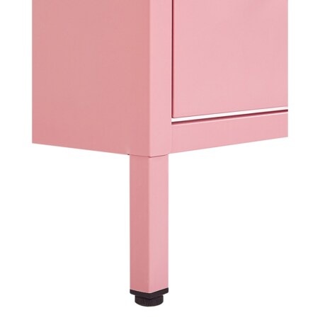 Szafka nocna metalowa różowa MALAVI