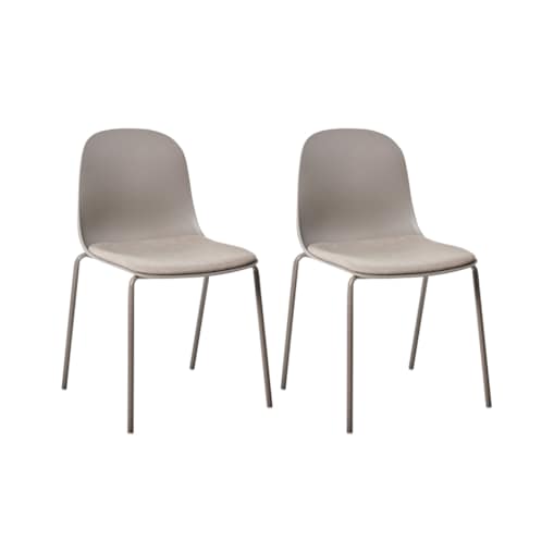 Zestaw 2 krzeseł konferencyjnych DORR Beżowoszary