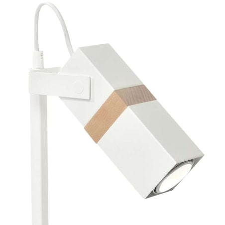 Stołowa LAMPA loft VIDAR MLP6105 Milagro metalowa LAMPKA stołowa tuba na biurko biała