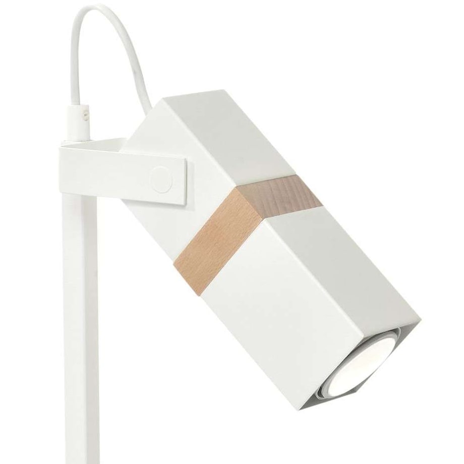 Stołowa LAMPA loft VIDAR MLP6105 Milagro metalowa LAMPKA stołowa tuba na biurko biała