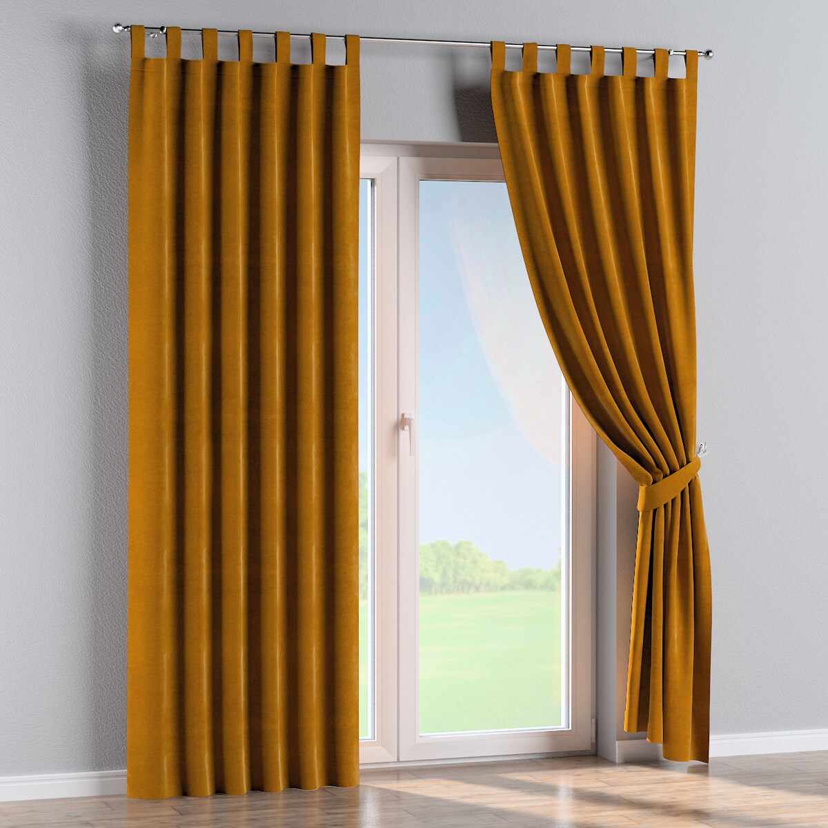 Zasłona na szelkach 1 szt. 130x260 miodowy