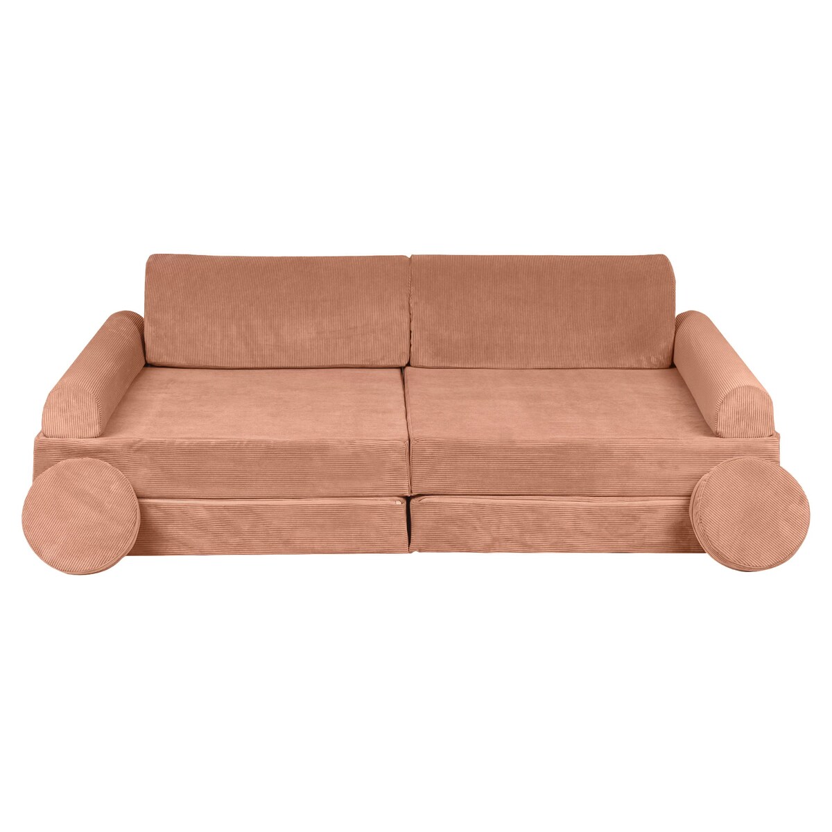 Sofa dla Dzieci Slimcord, Sztruksowa, Ceglana