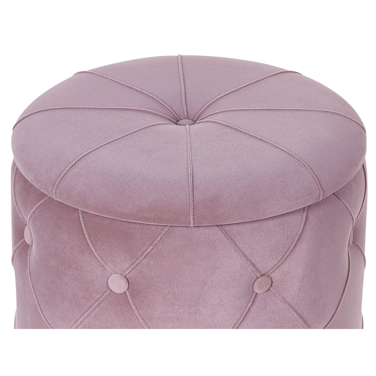 Zestaw 2 pufów ze schowkiem różowy PUEBLO