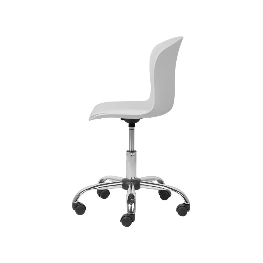 Krzesło biurowe regulowane ekoskóra białe VAMO