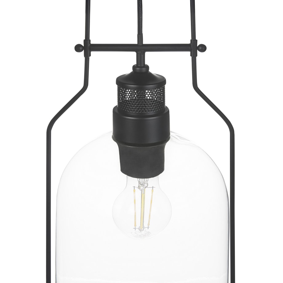 Zestaw 2 lamp wiszących BASHILO Metal Czarny