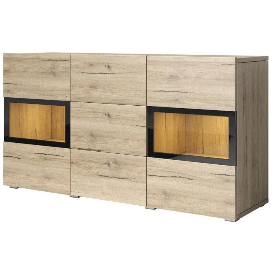 Komoda BAROS 2D3S 132 dąb san reno jasny