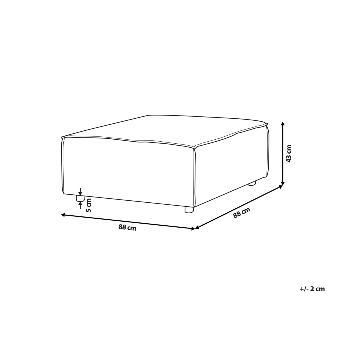 Otomana boucle biała APRICA