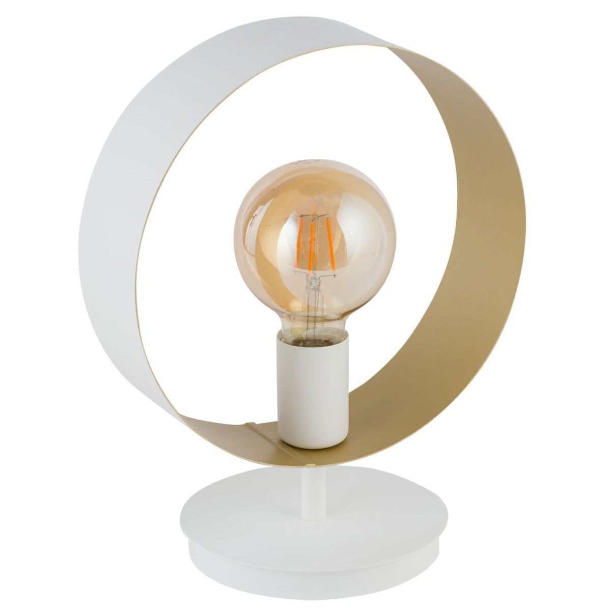 Nocna lampka nowoczesna HOOP 50282 Sigma minimalistyczna stołowa biała