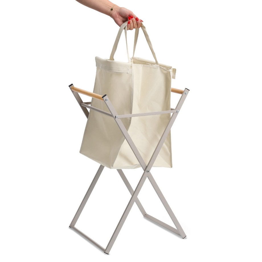 Kosz na pranie składany 67x40x36,5 cm PIEGARE beżowy