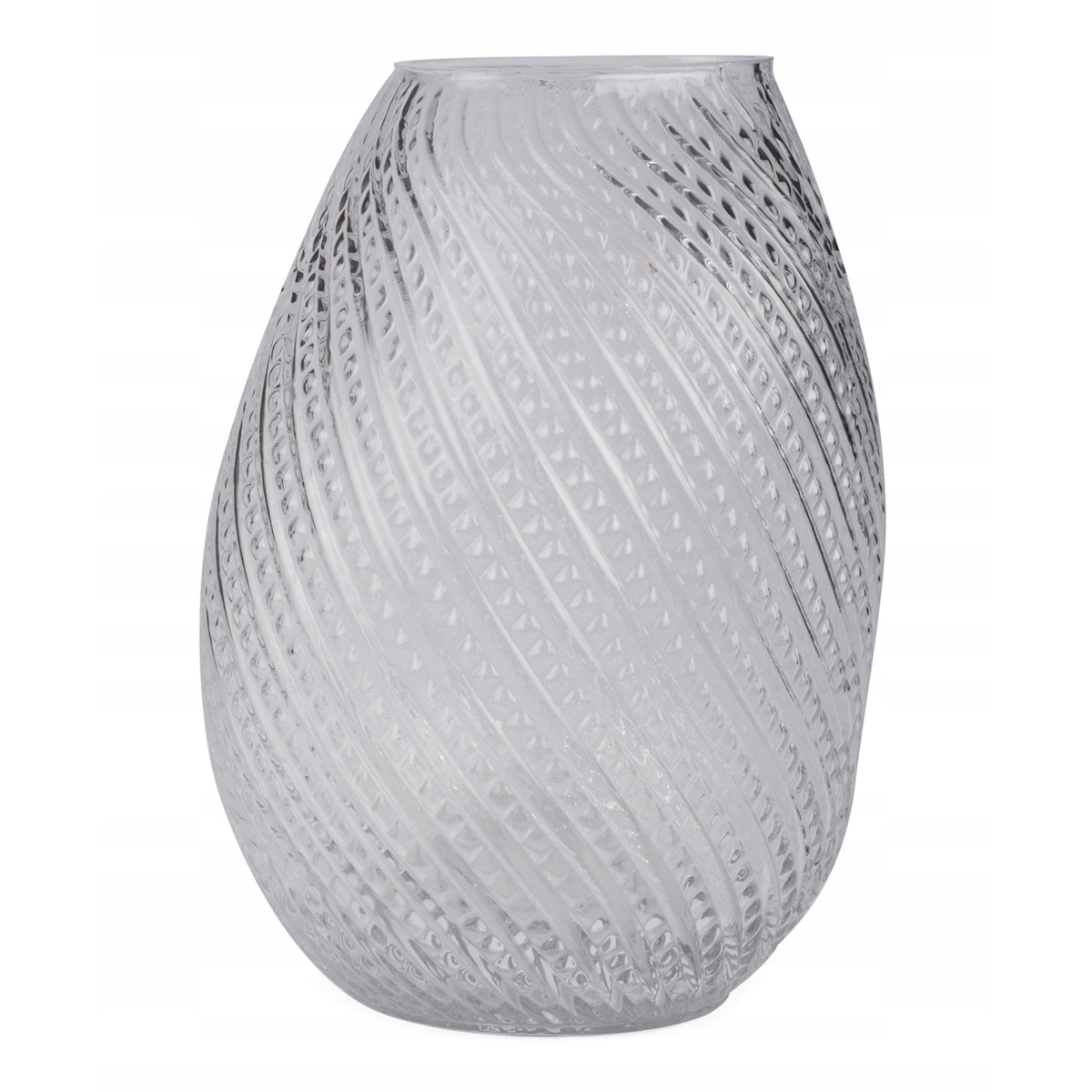 WAZON EDDY szklany przezroczysty wys. 25cm