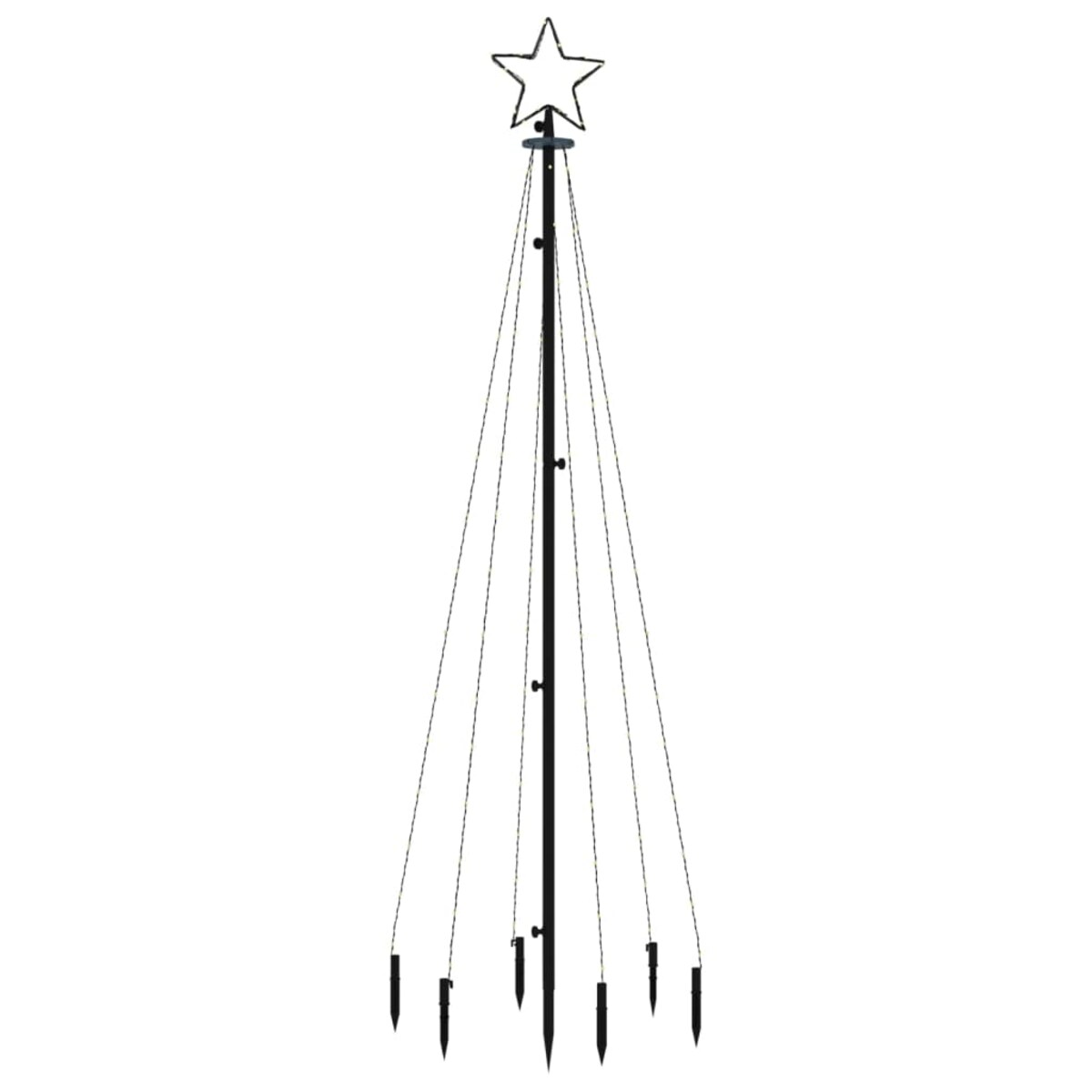 vidaXL Choinka z kołkiem gruntowym, 108 zimnych białych LED, 180 cm