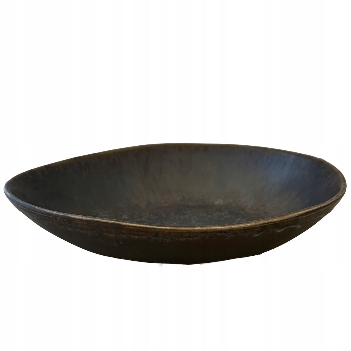 PÓŁMISEK NA PRZEKĄSKI wędliny jajka GŁĘBOKI brązowy owalny ceramiczny 24cm