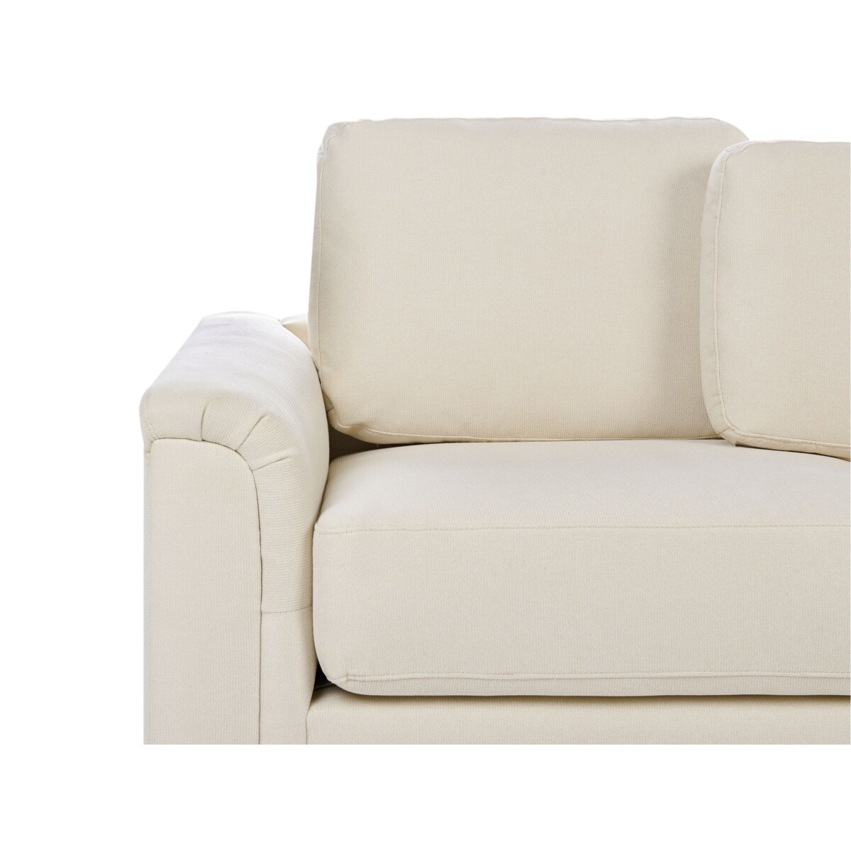 Sofa narożna lewostronna KOHLO Jasnobeżowy Tkanina Lewostronny