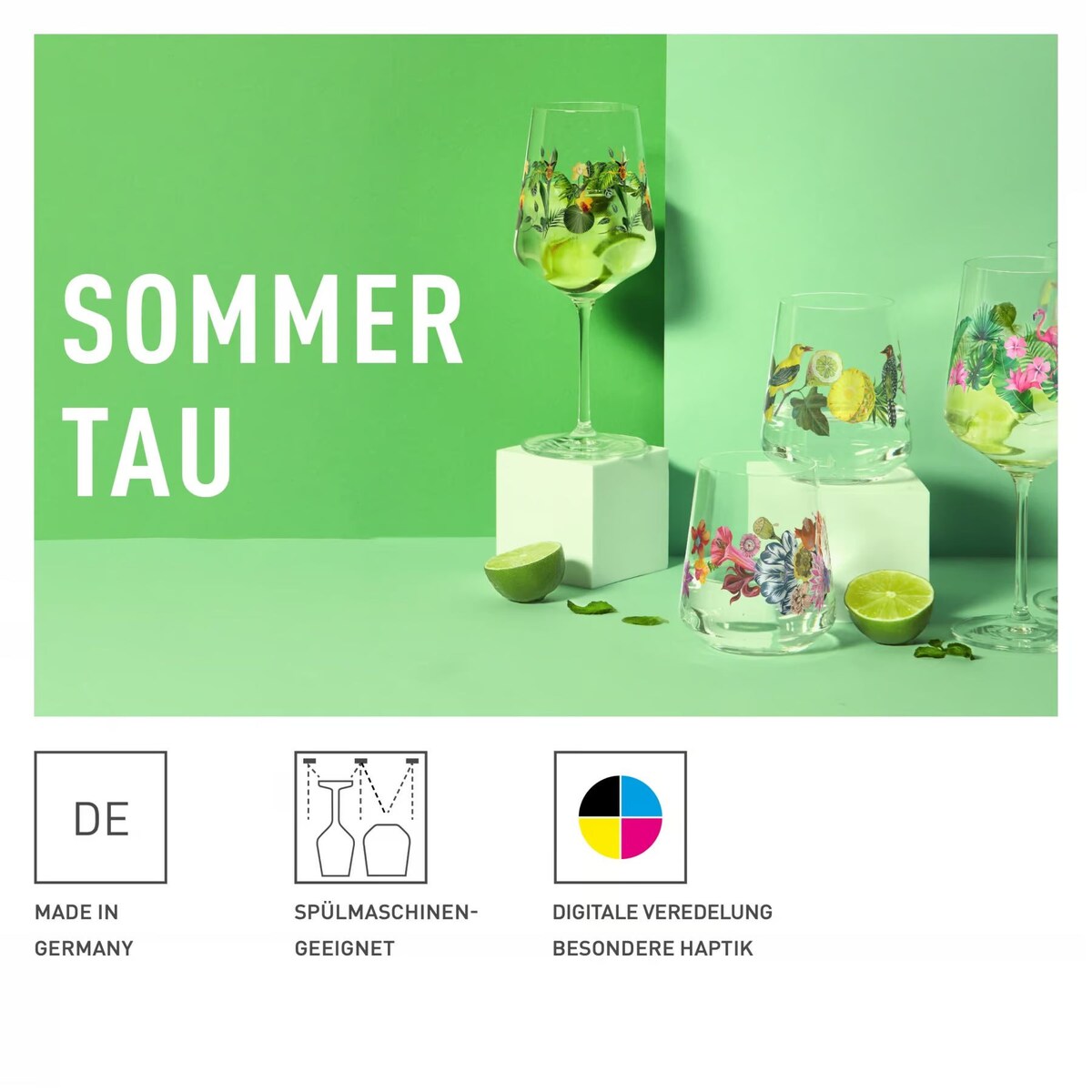 Ritzenhoff Zestaw 2 szt. kieliszków do aperitif koktajli soków Sommertau Hugo kryształ 5/6