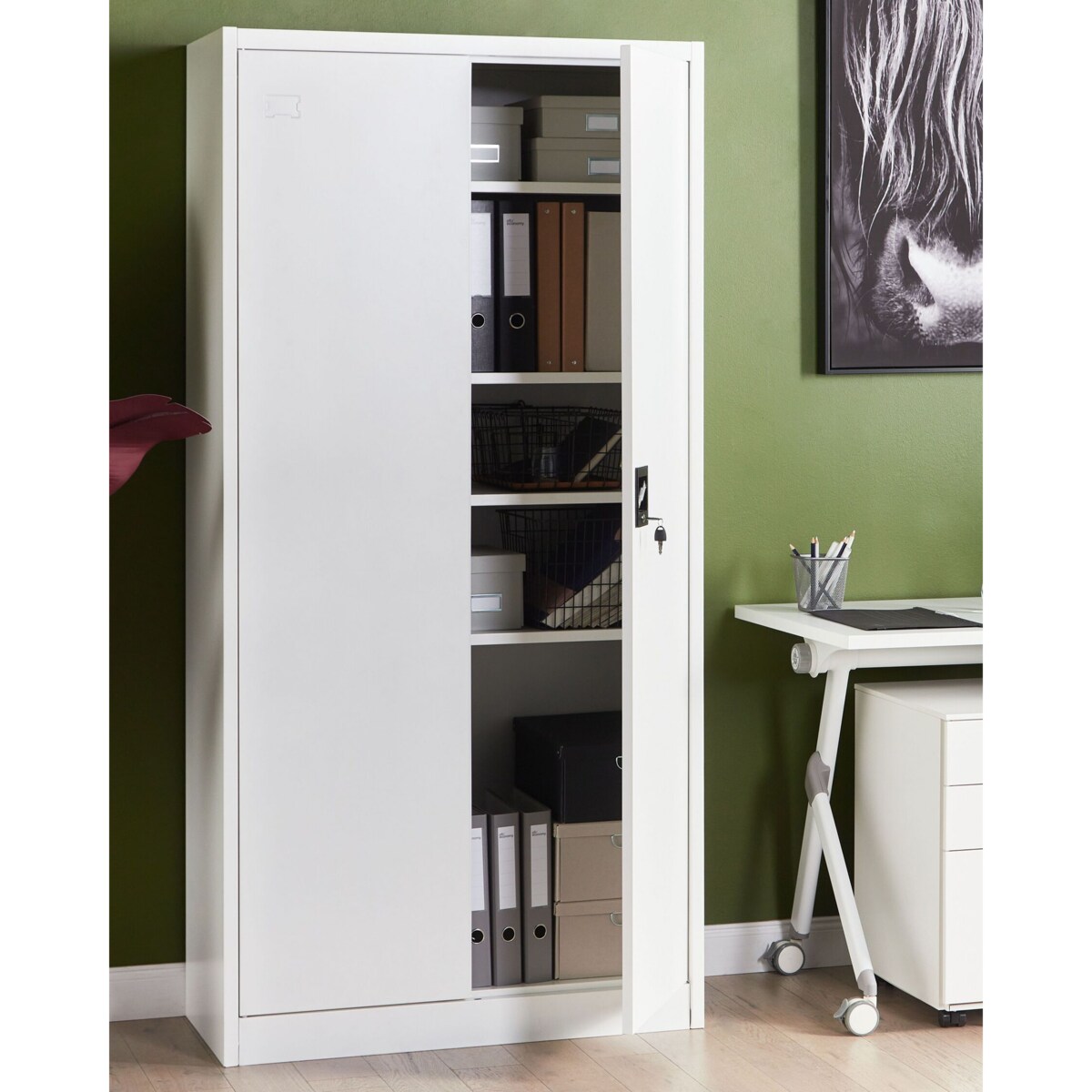 Szafa biurowa metalowa biała FELDSPAR