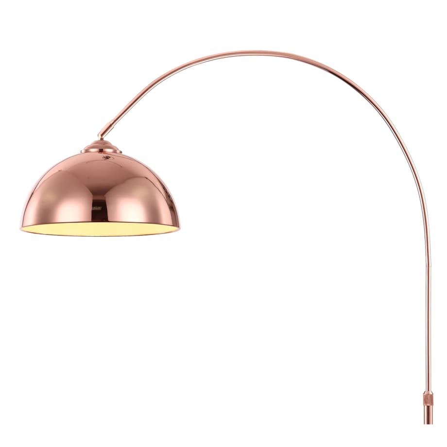 Podłogowa lampa Art Deco NEWCASTLE 58227C Globo metal miedziana