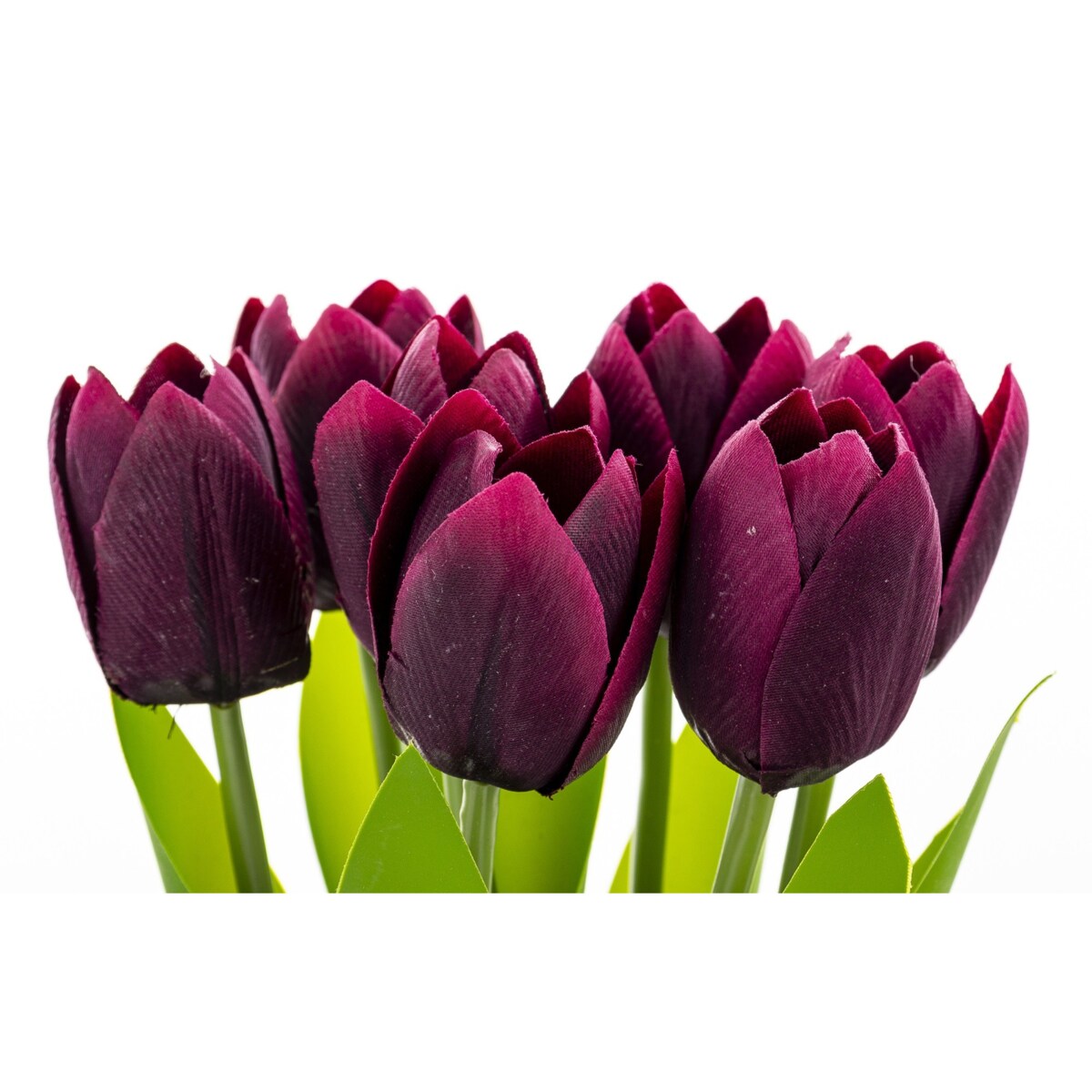 Dekoracja - bukiet sztucznych kwiatów 20x10x10 cm TULIPANY fioletowe