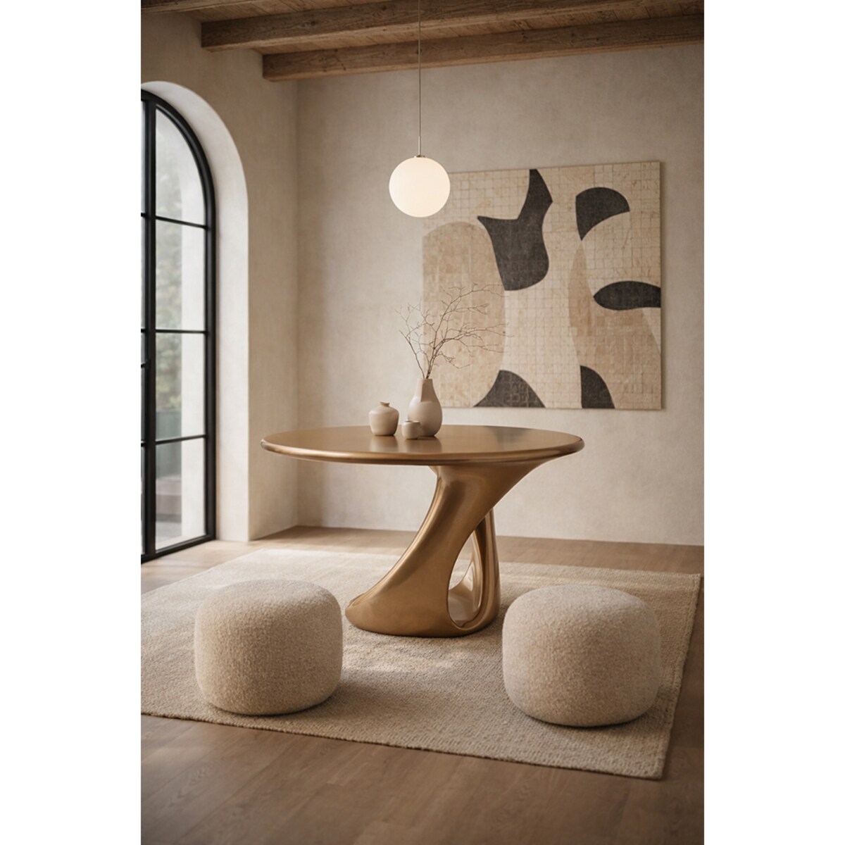 Stół okrągły SHANGRI LA 100 złoty