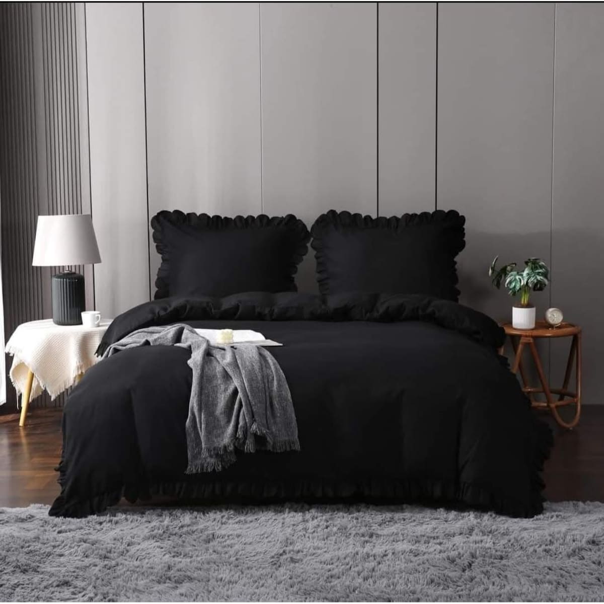 Pościel mikrofibra z falbanką 200x220 cm